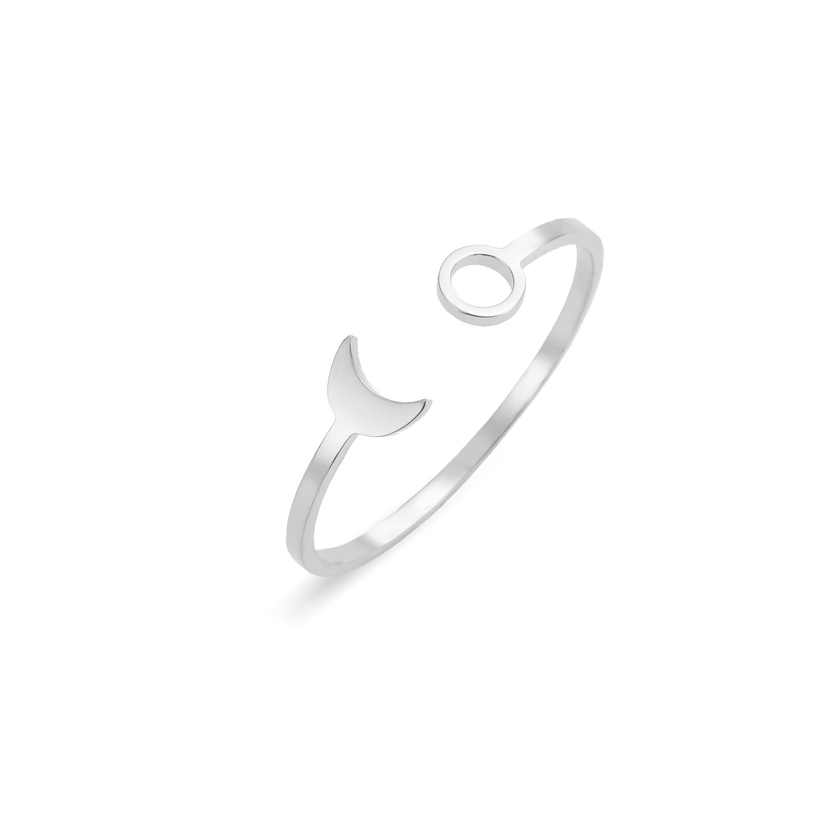 Star And Moon Ring Stainless Steel Adjustable