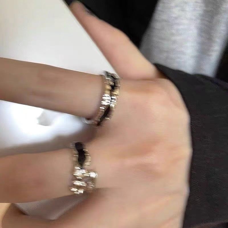 Retro Dripped Glaze Open Ring For Women